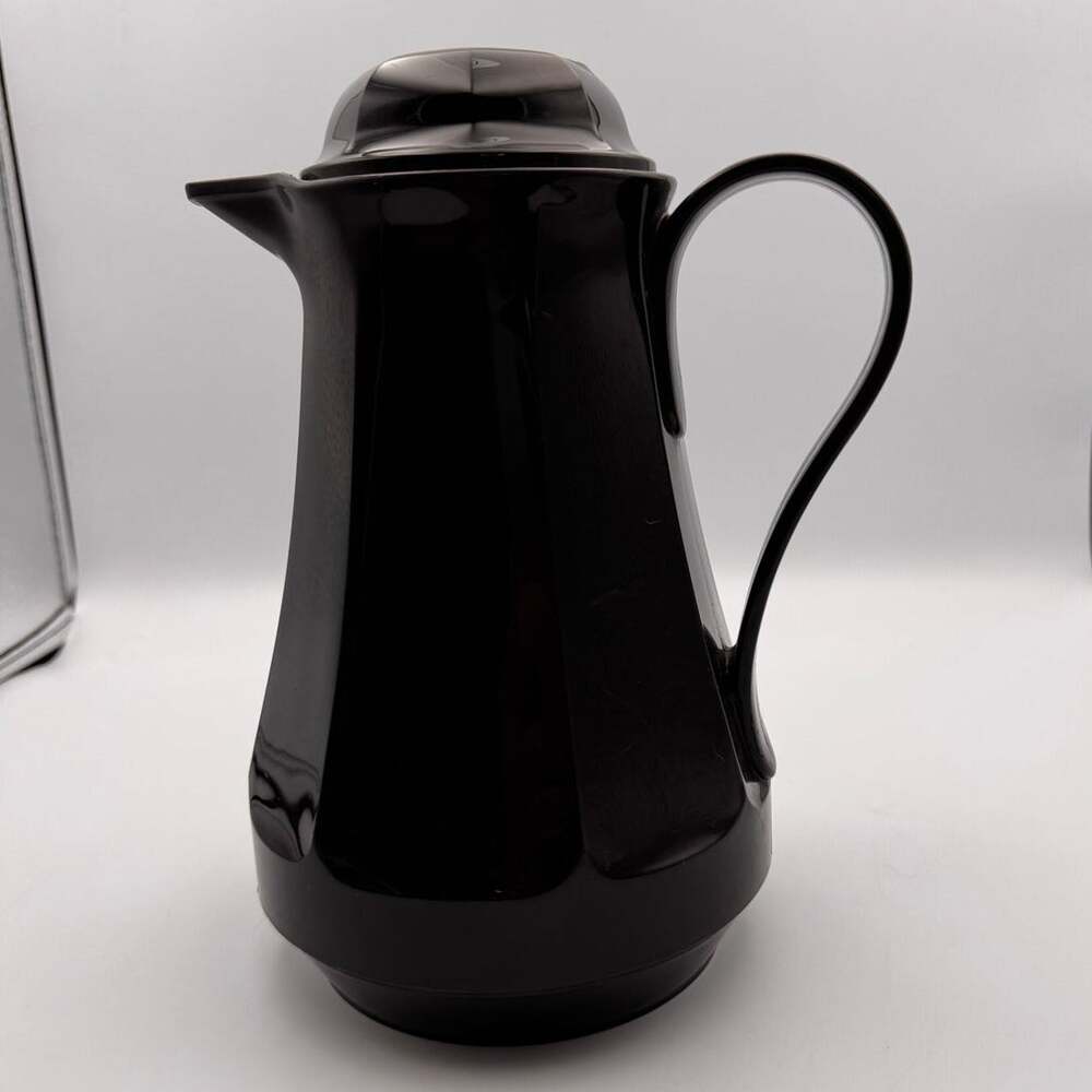 Vintage Thermos Coffee Butler Carafe Model 430 Black Copper Lined W. Germany MCM